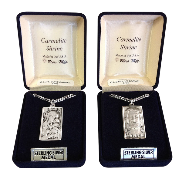 "La Bruna" Scapular Medal - Sterling Silver