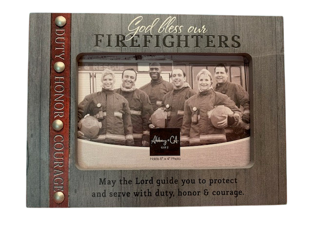 God Bless Our Firefighters Frame – Carmelite Gift Store