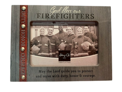 God Bless Our Firefighters Frame