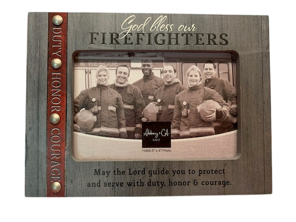 God Bless Our Firefighters Frame