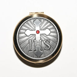 IHS and Cross Pyx with Red Stone