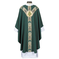 Coronation Collection Semi Gothic Green Chasuble