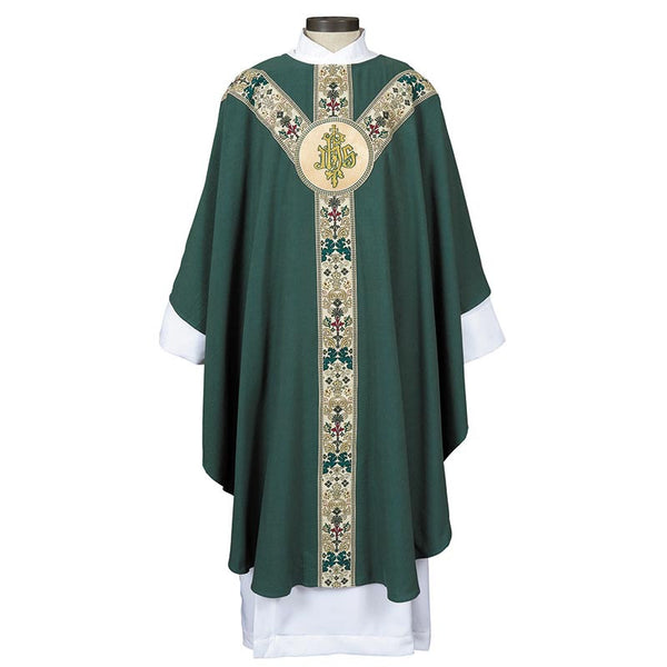 Coronation Collection Semi Gothic Green Chasuble