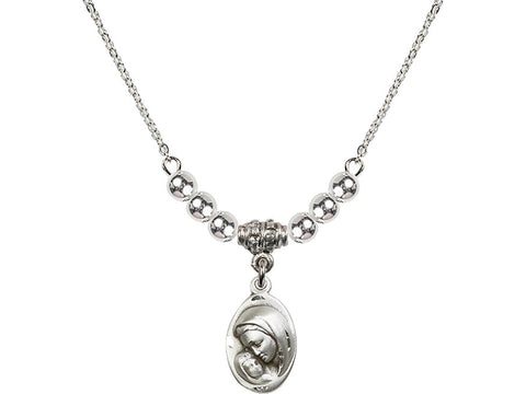 Madonna & Child Necklace - Sterling Silver