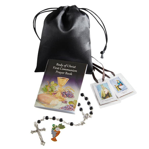 Body of Christ Black First Communion Gift Set