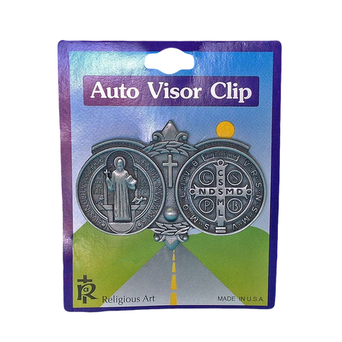 St. Benedict Auto Visor Clip