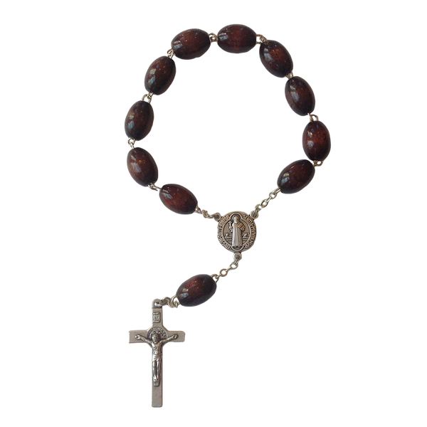 Brown St. Benedict One Decade Rosary