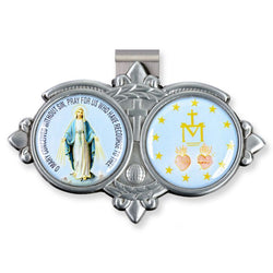 Miraculous Medal Resin Auto Visor Clip