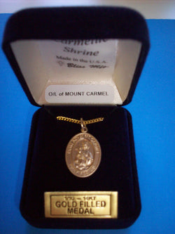 Our Lady of Mount Carmel 14K Gold Filled Scapular Medal