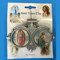 Auto Visor Clip - Our Lady of Guadalupe/St. Jude - color