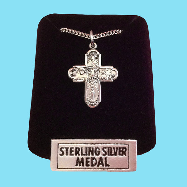 5 Way Confirmation Cross - Sterling Silver