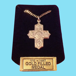 5 Way Confirmation Cross - 14 KT Gold Filled