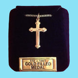 Diamond Cut Cross - 14kt Gold Filled