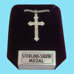 Diamond Cut Cross - Sterling Silver