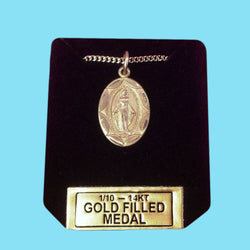 Miraculous Medal - Diamond Cut - 14KT Gold Filled