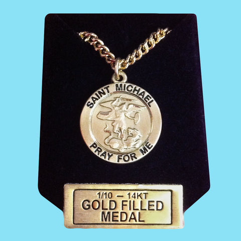 Saint Michael Medal - 14 KT Gold Filled