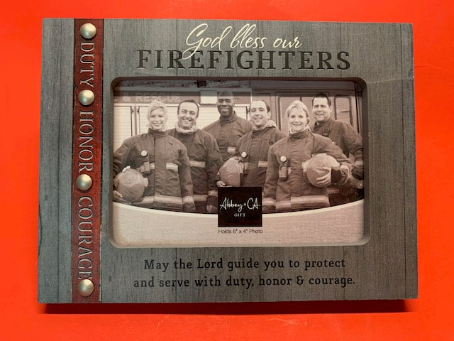 God Bless Our Firefighters Frame – Carmelite Gift Store