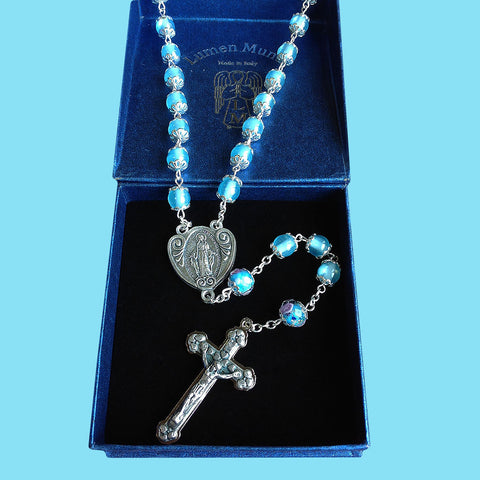 Rosary - Pale Blue with Our Father Beads