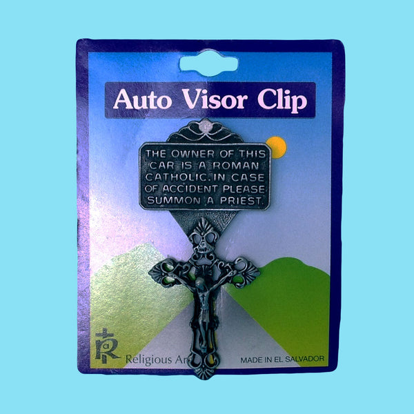 Auto Visor Clip - Crucifix