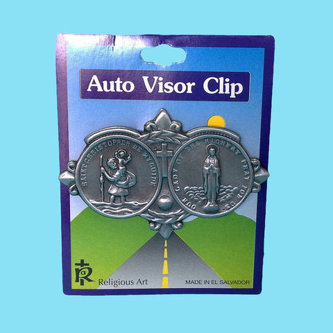 Auto Visor Clip - Saint Christopher/Our Lady Of The Highway