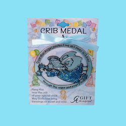 Pewter Crib Medal - Blue